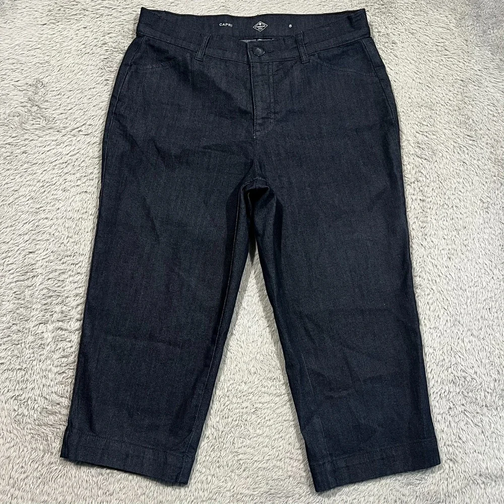 St John's Bay Capri Pants‎ Blue Casual Beach Women's 8 31x19